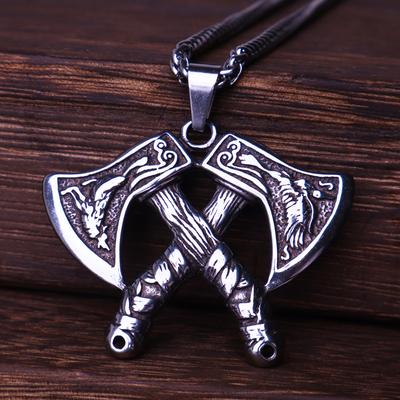 Punk Hip Hop Trend Student Titanium Steel Necklace Vikings Anchor Accessories Couple Pendant