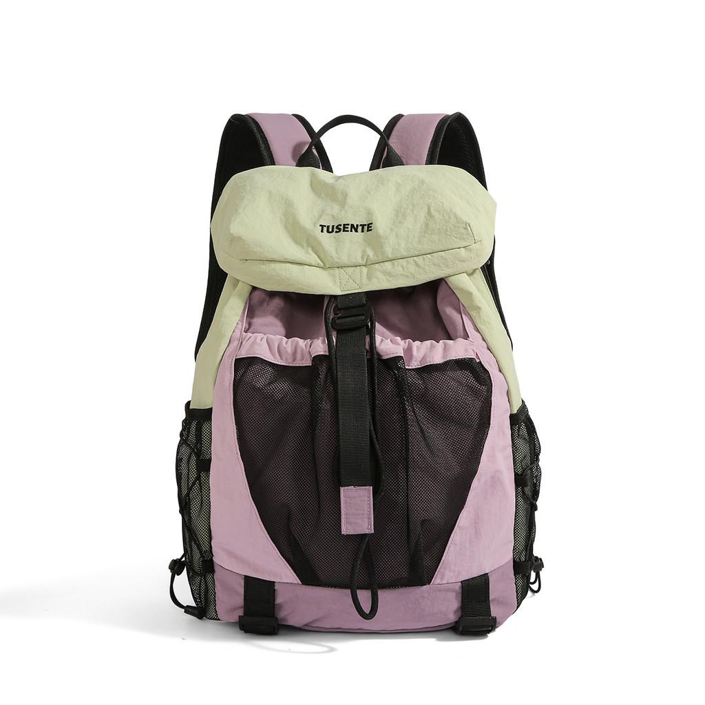 

Casual Outdoor Sports Backpack For Women With Colorblock Design And Laptop Compartment фіолетовий