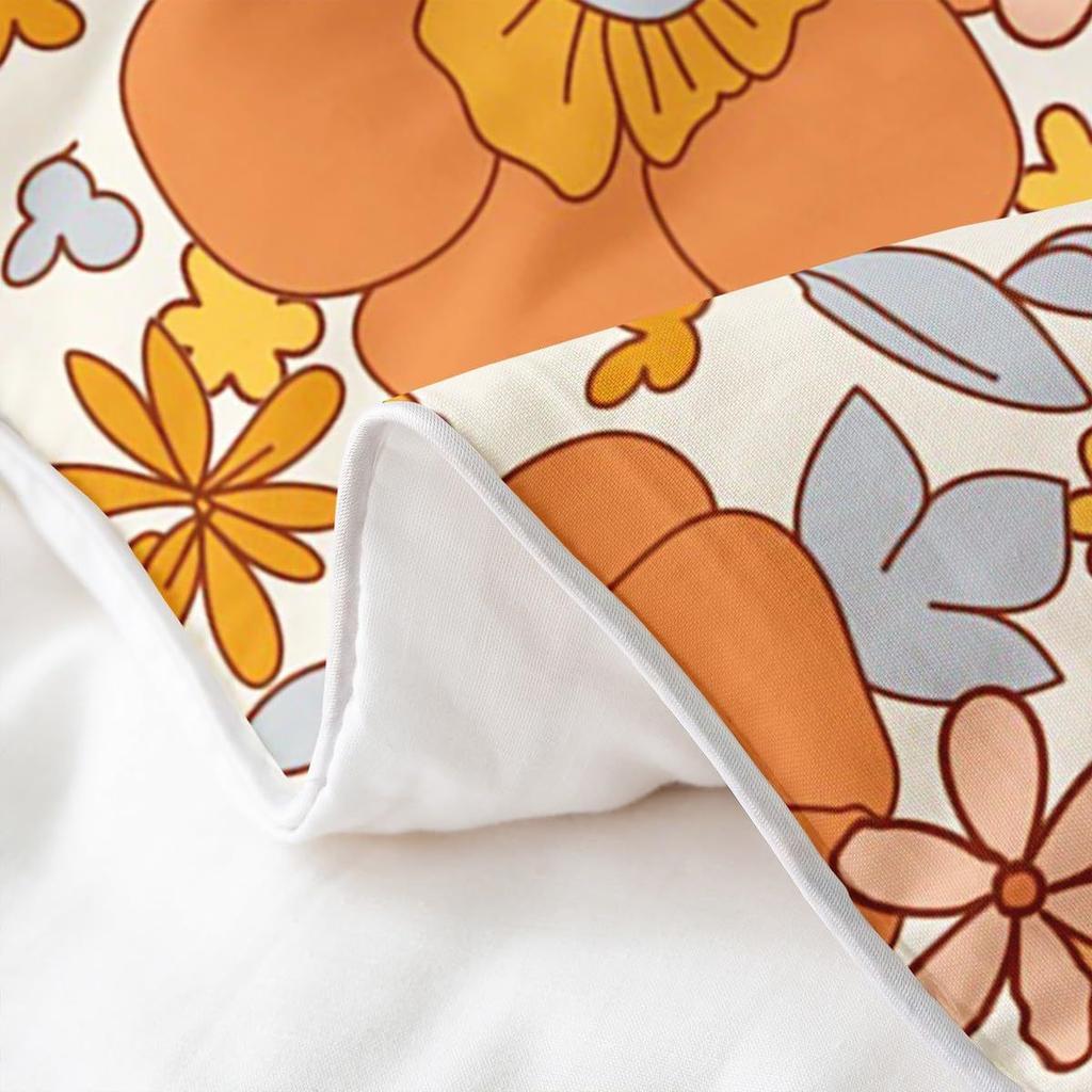 Hippie Flower Three-Piece Quilt Cover 3D Digital Printing Bedding Set Bed Cover