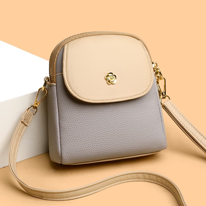 Crossbody bag leather mobile phone bag