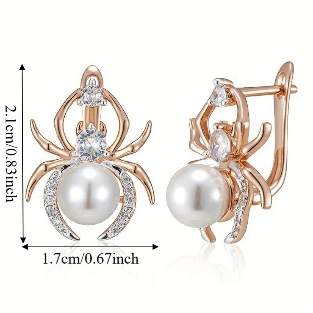 Gold Color Simulated Pearl Earrings Imitation Pearl Vintage Retro Jewelry For Women