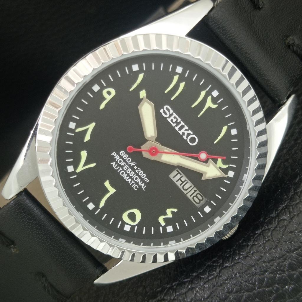 

ОТРЕМОНТИРОВАННЫЕ МУЖСКИЕ ВИНТАЖНЫЕ ЯПОНСКИЕ АВТОМАТИЧЕСКИЕ ЧАСЫ SEIKO 6309A ЧЕРНЫЙ ЦИФЕРБЛАТ a442557-1