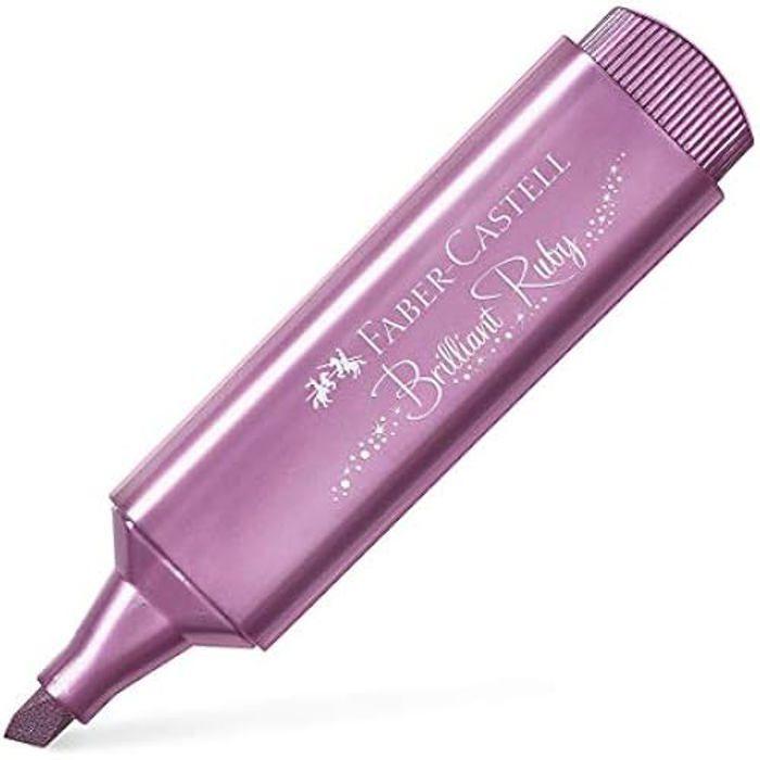 Surligneur - FABER-CASTELL - Textliner 46 - Métallique - Rouge - Boîte De 10