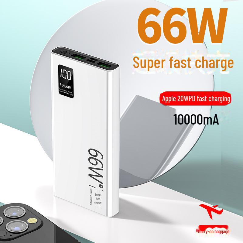"66W Ultra-Thin 20,000mAh Fast Charging Power Bank with Customizable Logo"