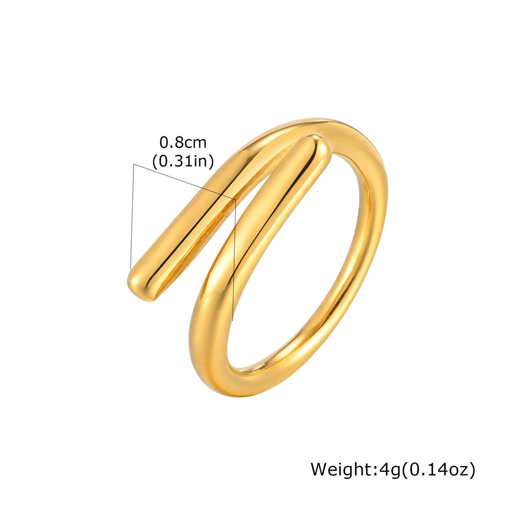 Chunky Open Adjustable Rings for Women, Heart Wing Statement Ring, Stainless Steel 18K Gold Plated, Tarnish Free Jewelry
