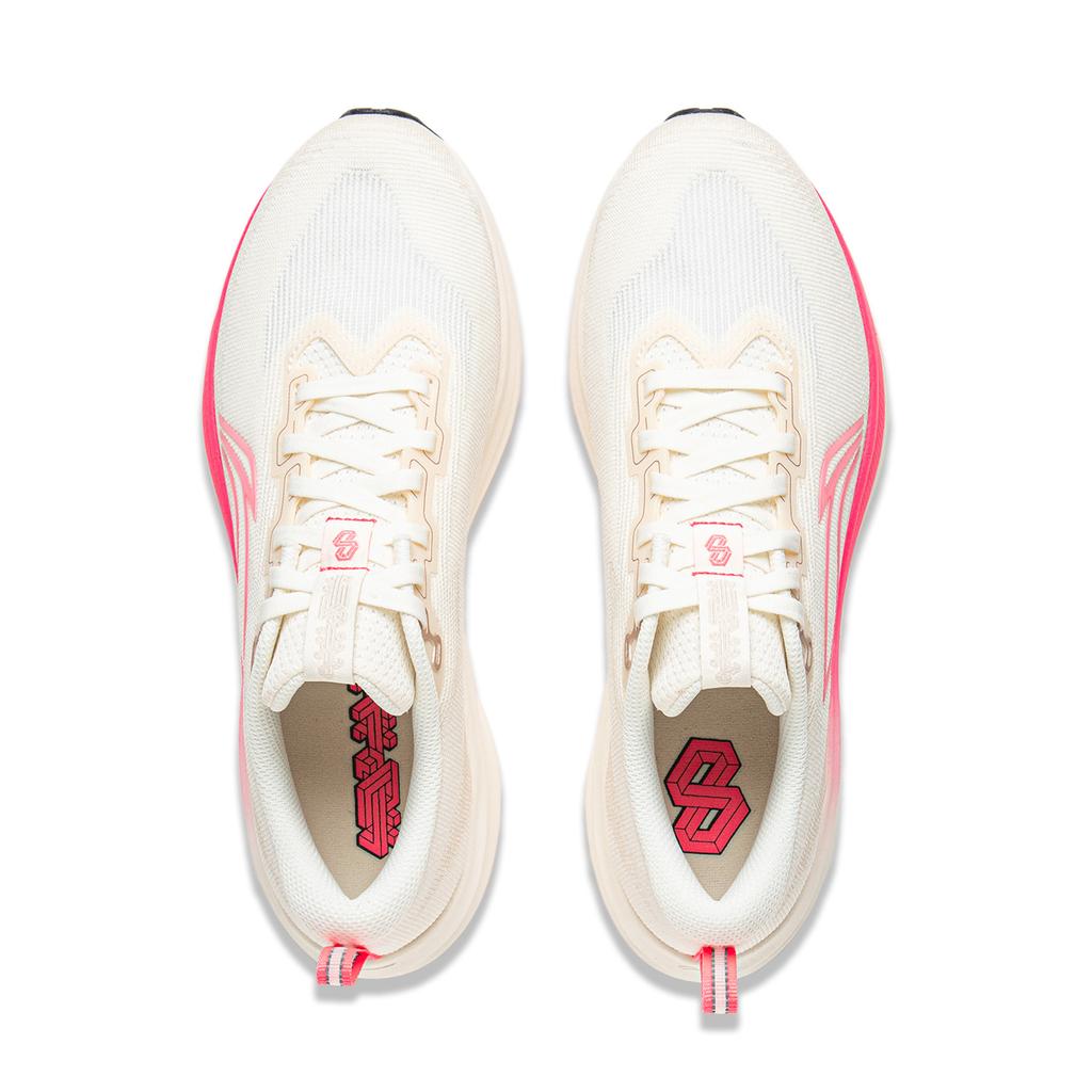 Li Ning Red Rabbit 8 Test Assessment Marathon Training Professional Running Shoes Women Sneakers Off-White Pink ARPV004-20