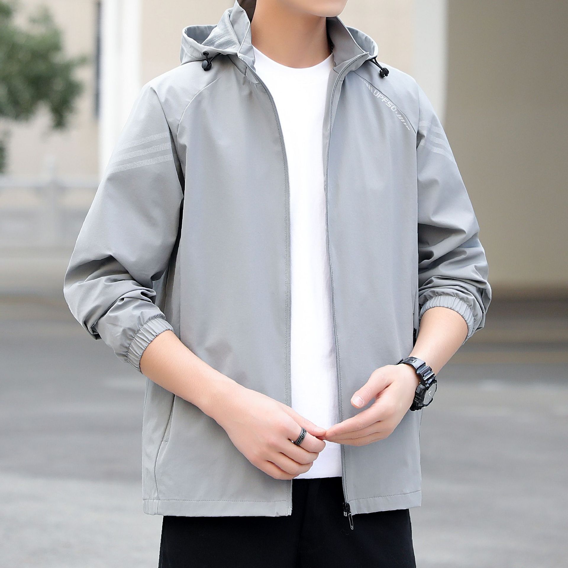 

Куртка мужская весенняя новая модная ветрозащитная отстегивающаяся одинарная куртка куртка молодежная спортивная повседневная куртка мужская 6XL