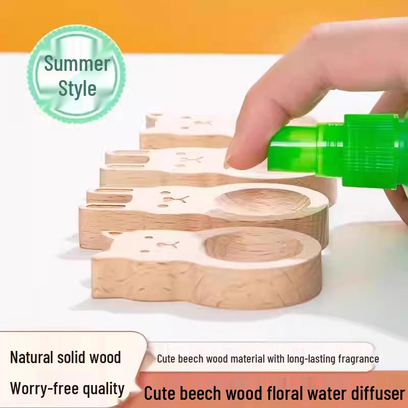 Wooden Rabbit Diffuser with Essential Oil Sticks for Long-Lasting Aromatherapy in Home, Bedroom, or Wardrobe.