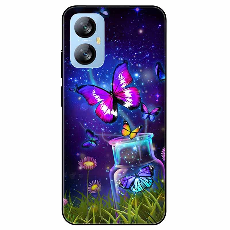 Für Blackview A52 Pro Hülle Handyhülle Stoßfeste Schwarz lackierte TPU Hülle für Blackview A52 Pro Silikon Weicher Bumper A52Pro Süß