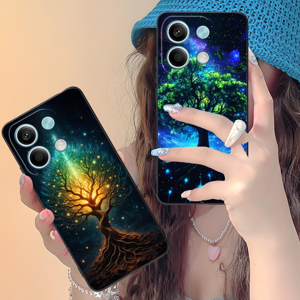 World Life Tree Mobile Phone Case for Xiaomi Redmi 15 14 13 12 A5 3 2 1 C Plus 4G 5G Colorful Printing Cover Pretty Luxury