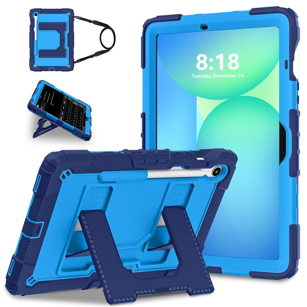 Shockproof Stand Tablet Cases for 10.9" Samsung Galaxy Tab S10 Lite/S9 FE/S10 FE 5G Case S10lite Cover Coque Silicone+PC Shell