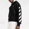 Off-White SS22 Sleeve White Stripe Pullover Ordinary Version Black Men's OMBB037C99FLE0011001