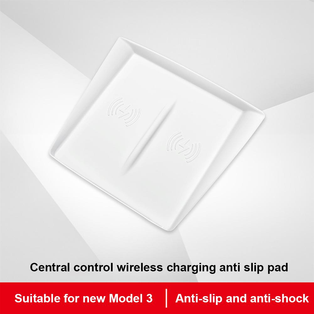 Wireless Charger Pad Silicone Mobile Phone Non-Slip Mat Scratch-Resistant Anti-Slip Charger Pad Cover for Tesla Model 3 Highland