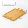 Rectangular Bamboo Serving Tray with Handles