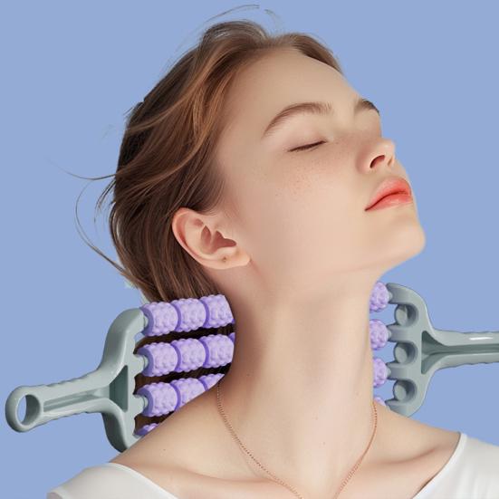Rolo Muscular 4 Fileiras Ferramenta de Relaxamento Muscular Corporal 32 Rodas Flexível Manual Rolo de Massagem para Perna Costas para Casa Dormitório Viagem Academia Mulheres Homens Coxa Panturrilha Braço