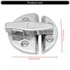 Marine Grade Stainless Steel Door Latches 180 Degree Rotating Knob with Push Button Closure for Boats & Storage Solution