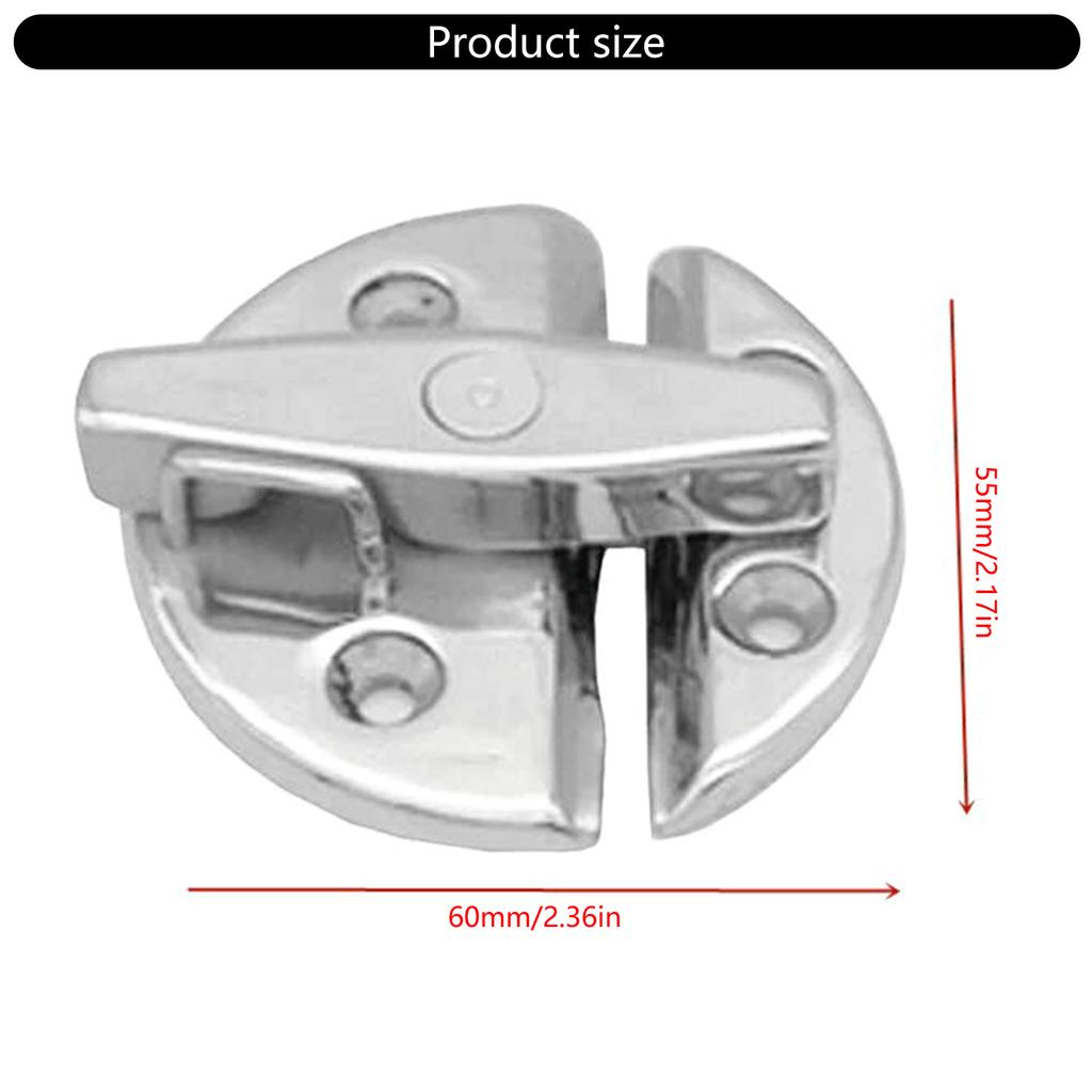 Marine Grade Stainless Steel Door Latches 180 Degree Rotating Knob with Push Button Closure for Boats & Storage Solution