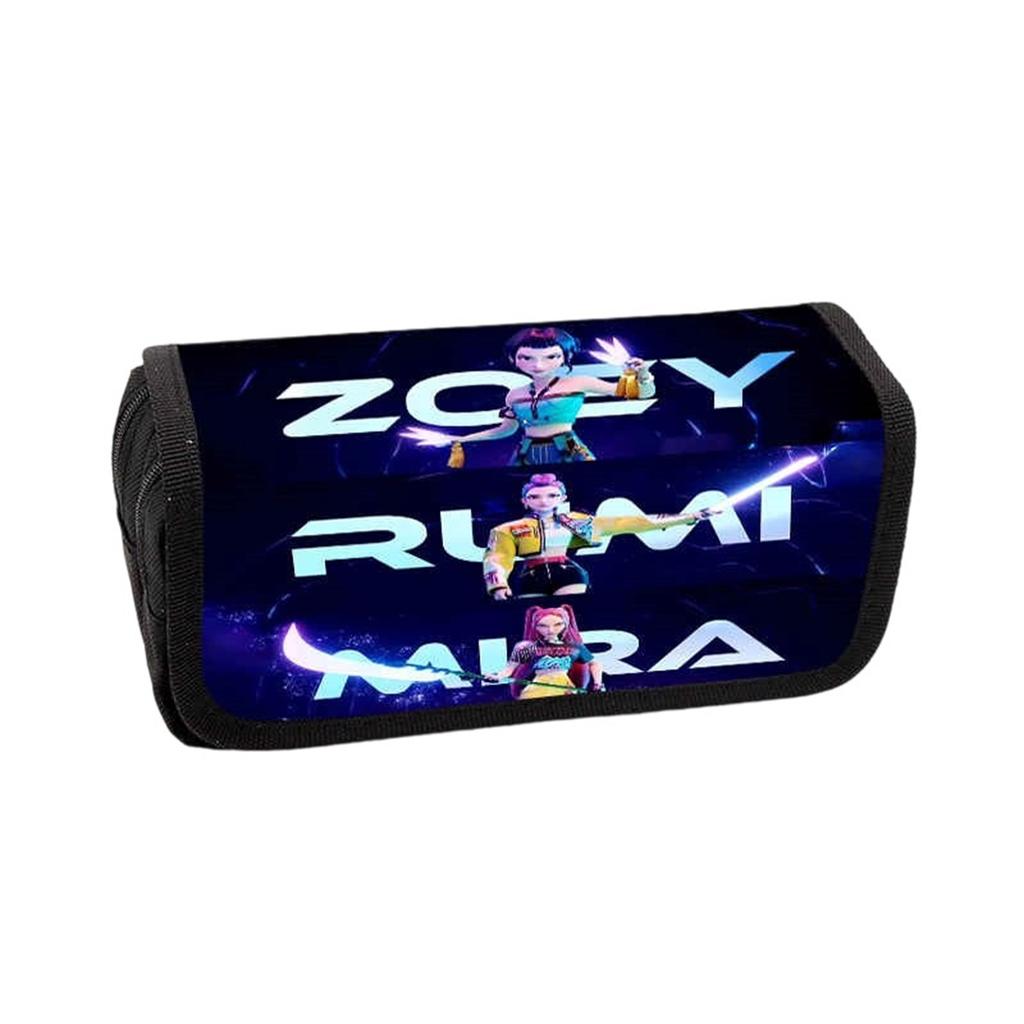 Pencil Case Pencil Case For Primary And Secondary School Students Water-Resistant Printed Cartoon Large Capacity Lid Pencil Case