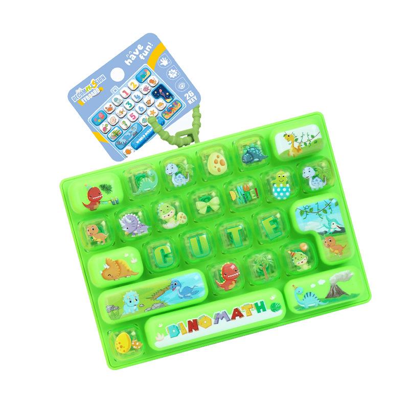 26 Grid Keycap Clicker Cute Cartoon Mini Decompression Keyboard Fidget Toy Pendant Backpack Decoration Gifts