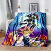 Anime Yu Gi Oh Card Yugioh Throw Blanket Blue Eyes White Dragon Anime Cartoon Soft Plush Blanket Bedroom Bedspread Home Decor