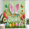 Happy Easter Eggs Cartoon Waterproof Shower Curtain Bathroom Curtain,Hanging Curtain 12 Hooks Decoration Machine Washable