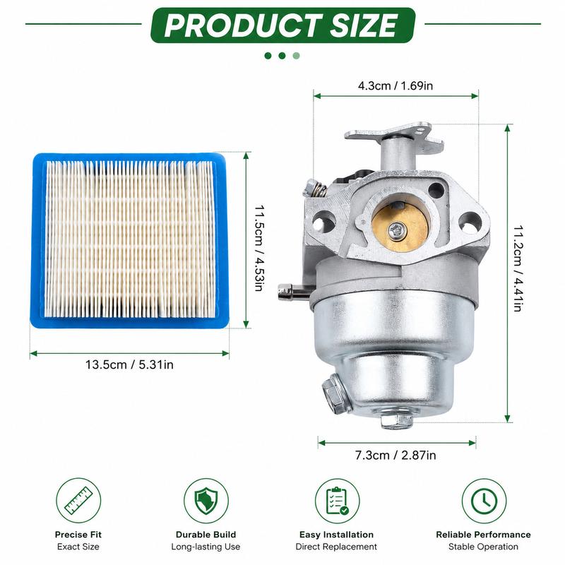 For Honda GCV160 GCV190 GCV135 GCV145 Lawn Mower Carburetor Kit Air Filter Spark Plug Replaces 16100Z0L876 17211ZL8023 Set