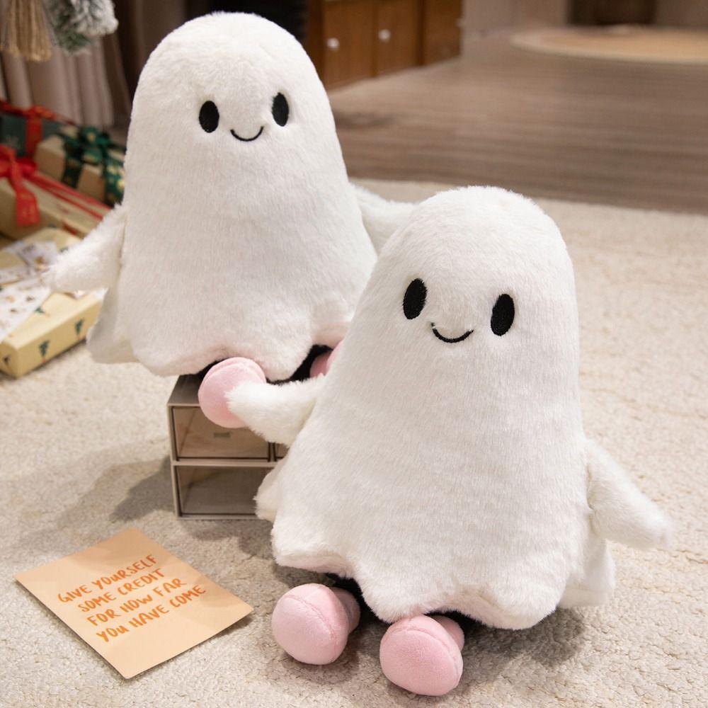 Simulation Cartoon Ghost Doll Toy Fluffy Holloween Ghost Pillow Little Ghost Plush Doll  Kids Gifts