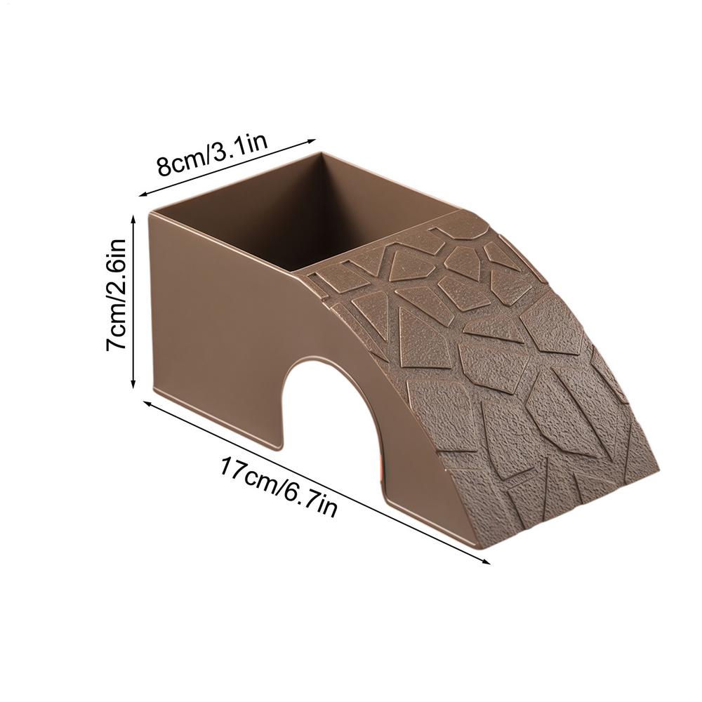 Аквариумный Тоннель Пещера Украшение Рыбы Креветки Рептилии Укрытие Пещера Декорация Укрытие Пещера Платформы для Загара Ландшафтный Дизайн коричневый