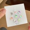 Spring Collection: Fresh Gradient Butterfly Earrings Set with Silver Needles