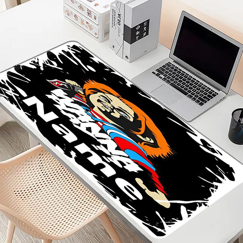 Custom Name Personalized Bride of Chucky Pattern Mousepad, Laptop PC Desk Mat, Decorative Desk Mat for Home Keyboard Pad Gift