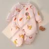 Baby Boy Girl Winter Thick Cotton Hanbok With Slipon Closure For Newborns