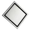 Floor Drain Stainless Steel Rollover Type Brushed Odor Resistant Concealed Waste Grate for Bathroom