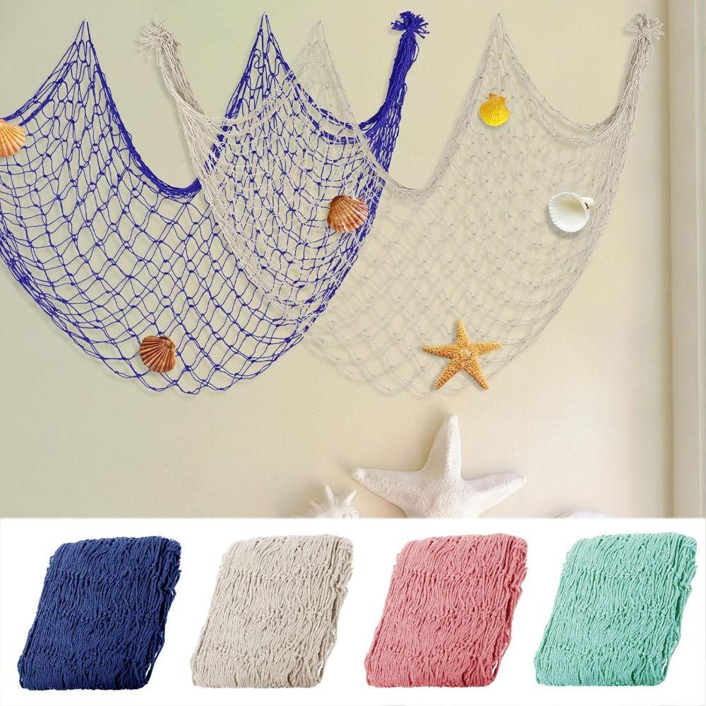 Decorative Wall Hanging Fishnet 1x2M Wall Photo Hanging Fishnet Beach Party