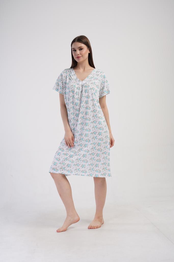 Women's Cotton Nightgown XXL Classic Floral Loose Nice Vienetta