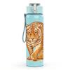 1PC Realistic Tiger Head Portrait Print 750ml Color Plastic Sports Water Bottle Leakproof Flip Straw Lid Suitable for Sports Office Home Use