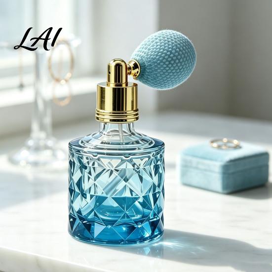 Glass Perfume Bottle 10ML Vintage Air Bag Bottle Portable Refillable Fragrance Empty Atomizer Spray for Travel Decorative