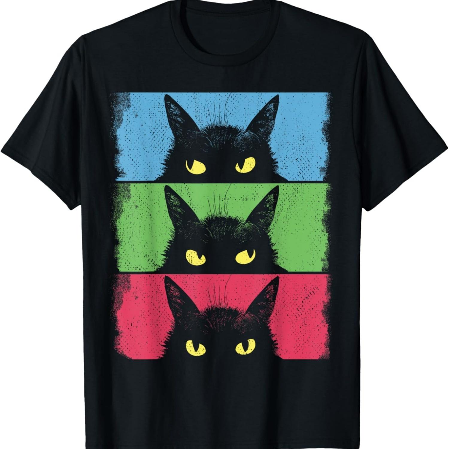 Cat Lover, Grumpy Black Kitten, Cat Mom, Cat Dad T-Shirt(5) S чёрный