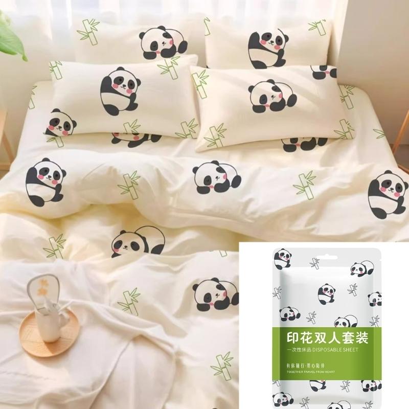 Disposable Quilts Cover Bed Sheet Set for Overnight Guests or Emergency Bedding