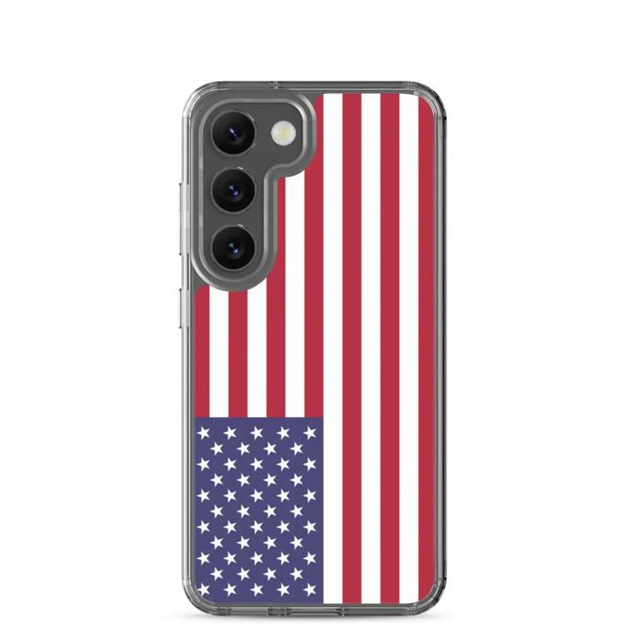 Coque Téléphone – Samsung – Galaxy S21 Plus – Drapeau États-Unis – Souple – Multicolore