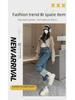 Women's High Waist Spliced Cuffed Jeans, Slim Fit Cigarette Style, Retro Elastic for Summer
