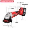125 mm Winkelschleifer, 21 V, kabellos, wiederaufladbar, bürstenlos, elektrischer Winkelschleifer