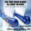 8000mAh USB Hanging Neck Fan Portable Bladeless Mini Rechargeable Mute LED Digital Display Electric Fans Air Cooler New Neck fan