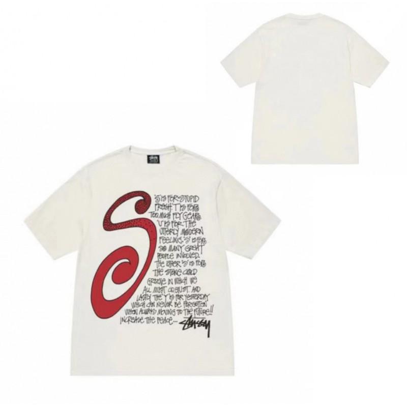 Short Sleeve T-Shirt Couples Street Style Letter Print Loose Fit Breathable Top
