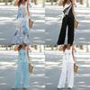 Summer Girl Sleeveless Top And Tall Pants Set With Polyester Print For Casual Wear