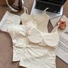Gepolsterter Camisole im koreanischen Stil mit Tupfen – Vielseitig als Unter- oder Oberbekleidung