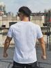 Men's Athletic T-Shirt with Shoulder Pads and Cuffs for Running and Fitness - Solid Color, American Style