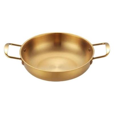 Stainless Steel Dry Pots Saucepan Paella Pan Home Cooking Seafood Rice Pot Picnic Snack Plates