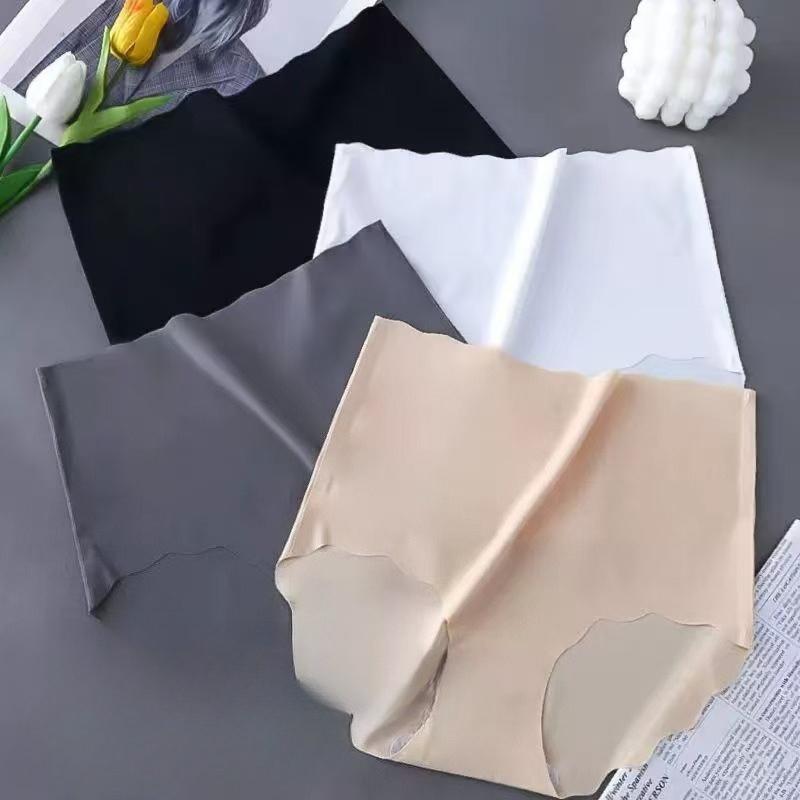 4Pcs/set Invisible Panties Women Seamless Briefs Female Underpants Ultra-thin Underwear High Rise Panties Solid Comfy Lingerie