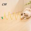Cat Tunnel Toy S-Shape Toy, Foldable Wire Frame Play Tube for Indoor Cats, Hide And Seek Bendable Self-Play Hideout with Plush Mouse Interactive Toys