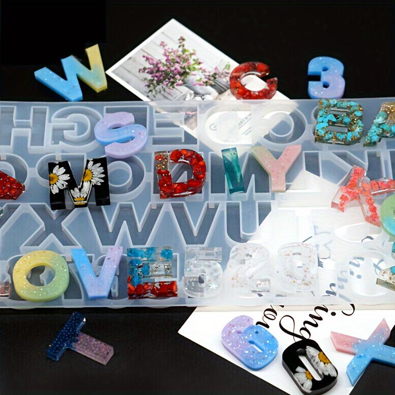 1Pcs 26 English Numeral and Letter Molds, High Mirror Resin Crafts, Silicone Molds